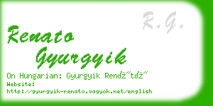 renato gyurgyik business card